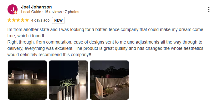 Google review from Joel Johanson