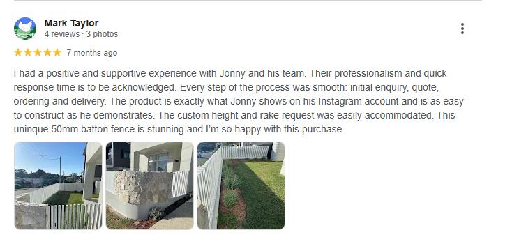 Google review from Mark Taylor