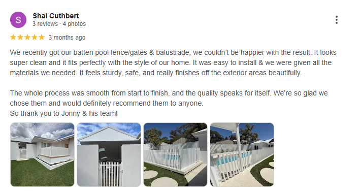 Google review from Shai Cuthbert
